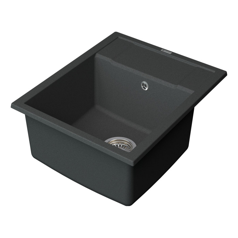 Кухонная мойка с крылом 60х50см графит Point Римо PN3010GR