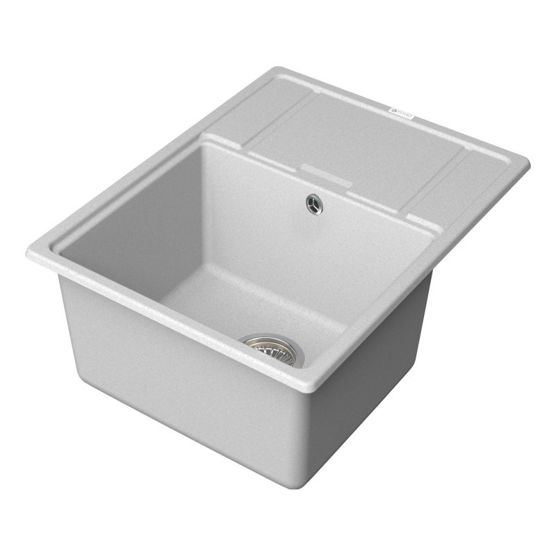 Кухонная мойка с крылом 65х50см белая Point Стил PN3009W