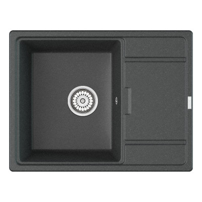 Кухонная мойка с крылом 65х50см графит Point Стил PN3009GR