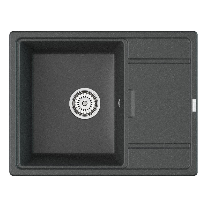 Кухонная мойка с крылом 65х50см графит Point Стил PN3009GR