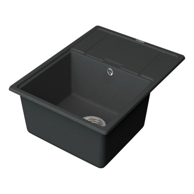 Кухонная мойка с крылом 65х50см графит Point Стил PN3009GR