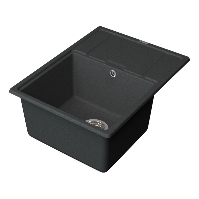 Кухонная мойка с крылом 65х50см графит Point Стил PN3009GR