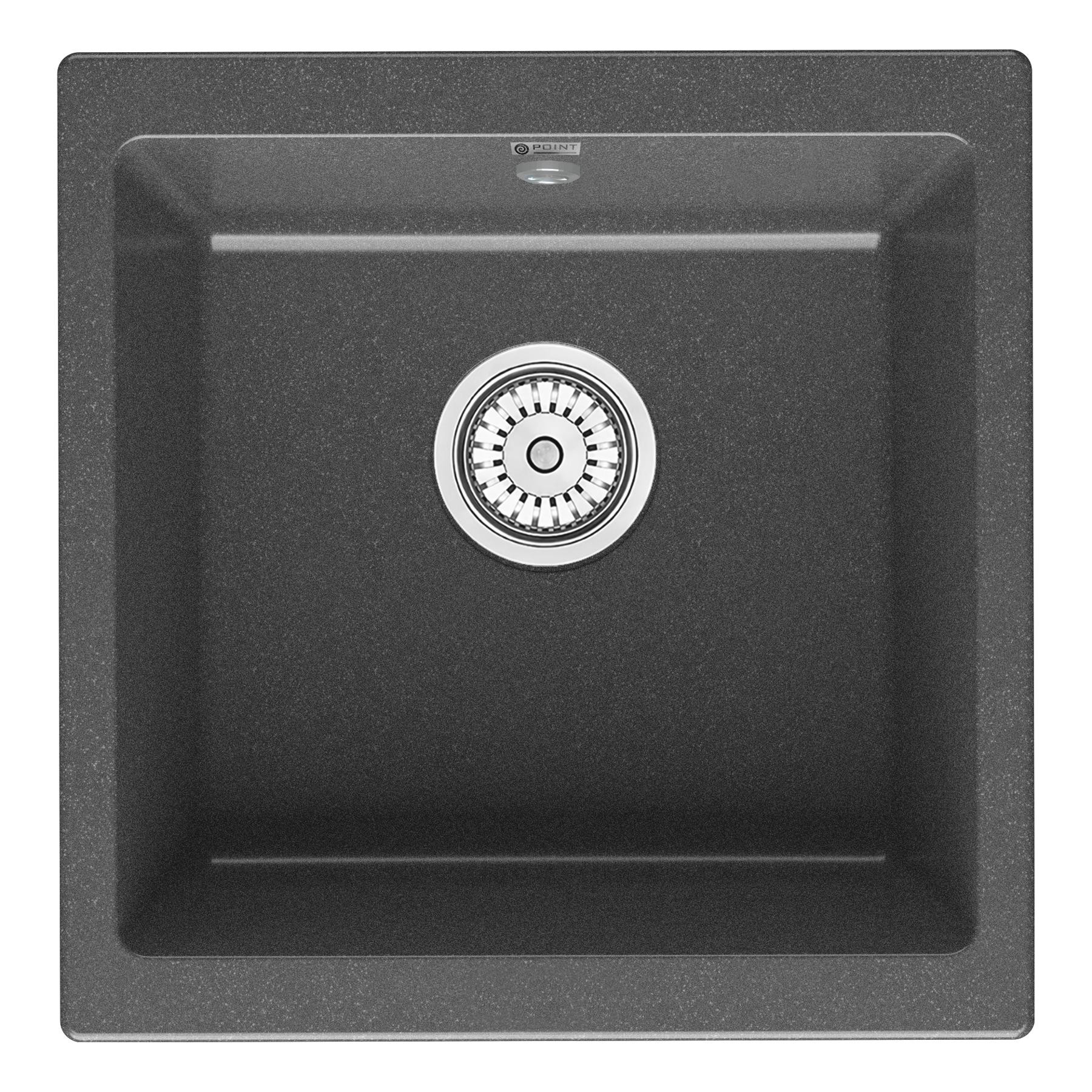 Кухонная мойка 46х45см графит Point Бату PN3008GR