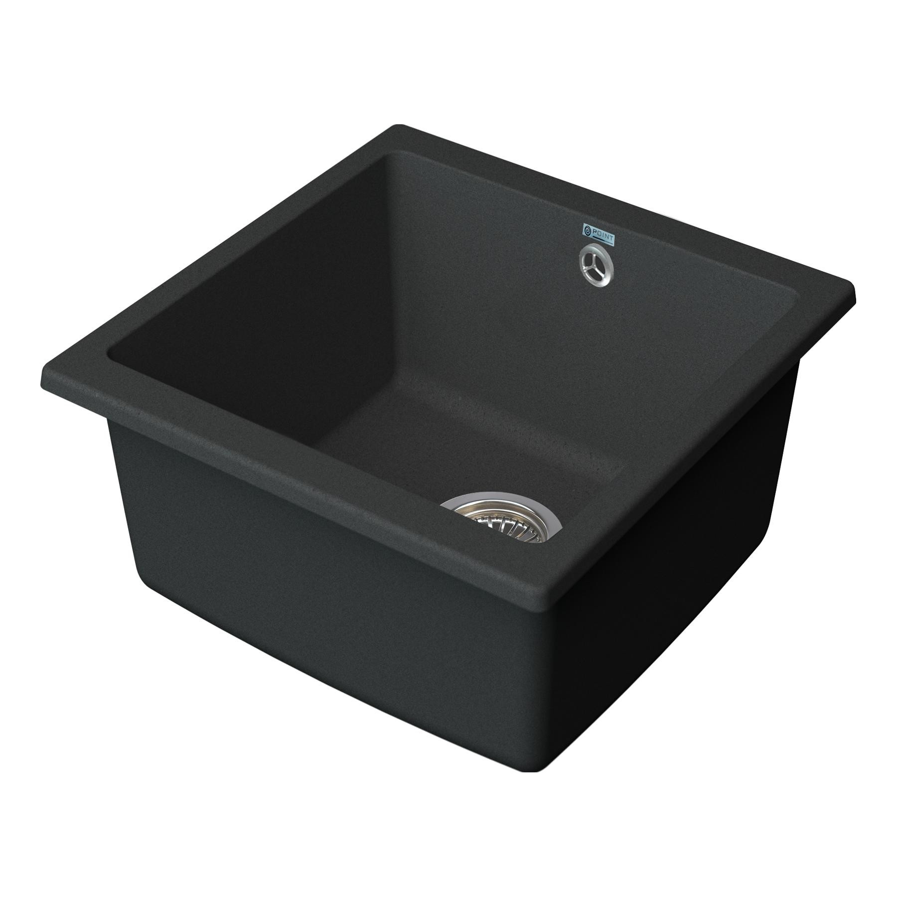 Кухонная мойка 46х45см графит Point Бату PN3008GR