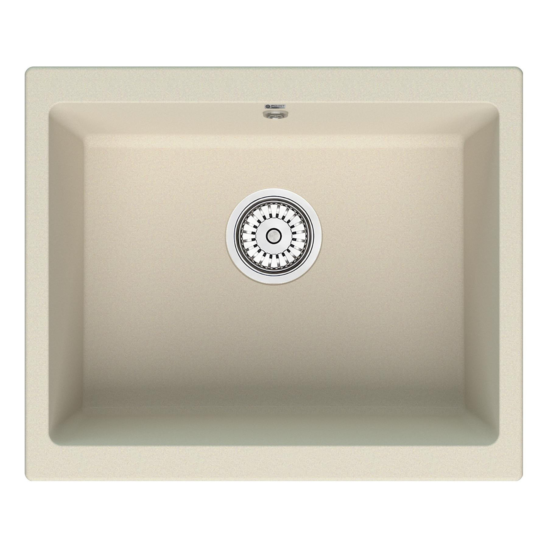 Кухонная мойка 55х46см бежевая Point Сидли PN3007BG