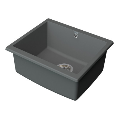 Кухонная мойка 55х46см серая Point Сидли PN3007AL