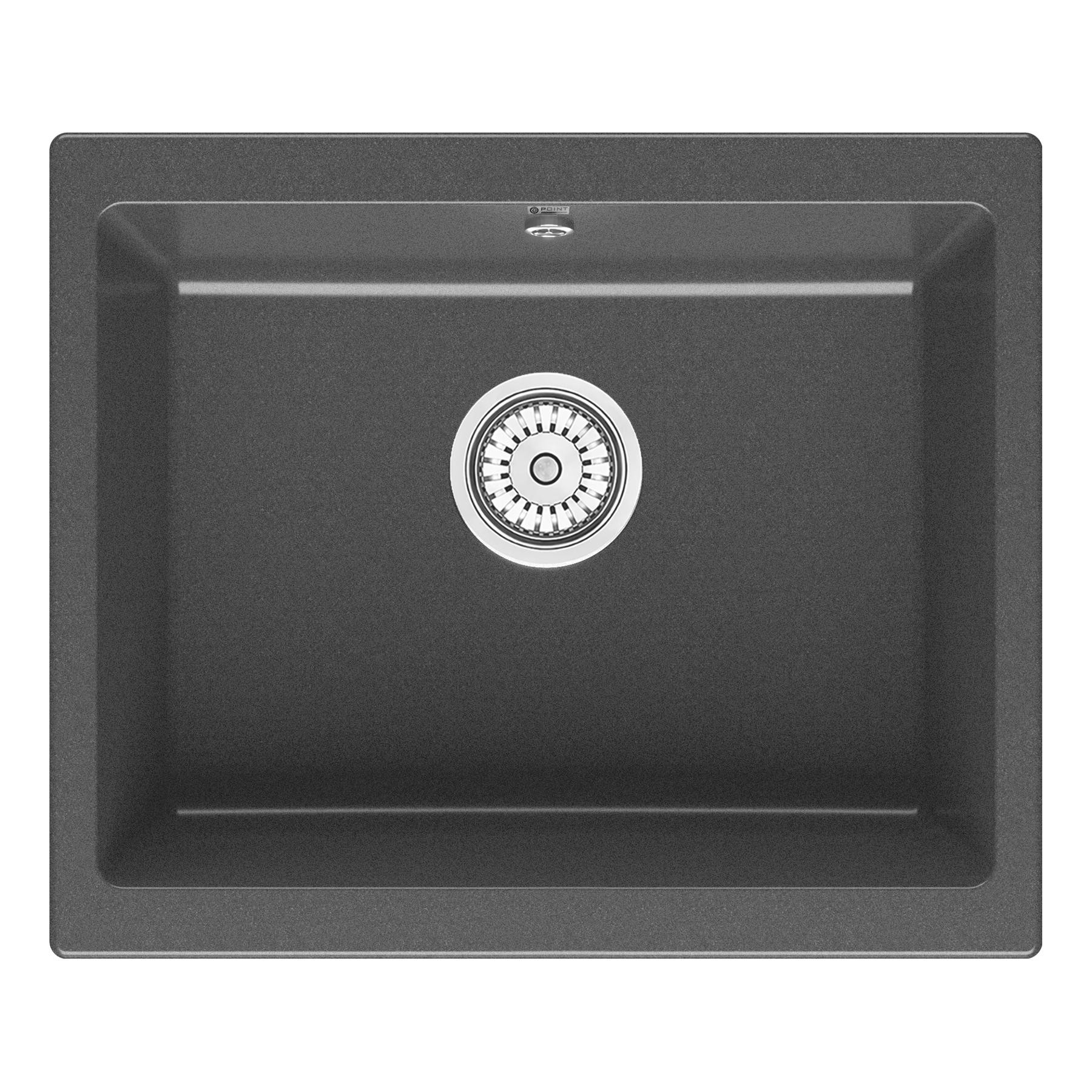 Кухонная мойка 55х46см графит Point Сидли PN3007GR