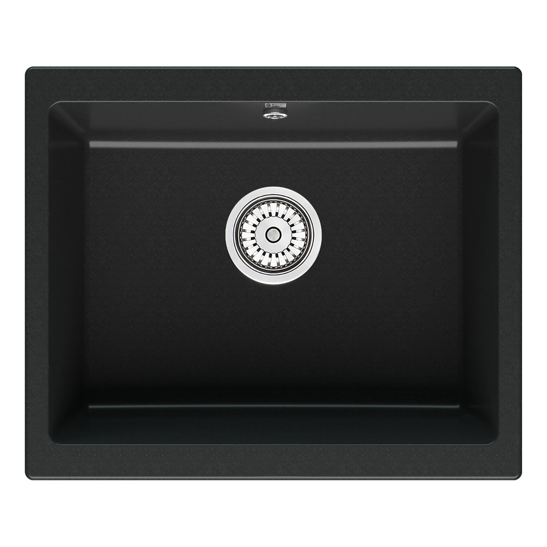 Кухонная мойка 55х46см черная Point Сидли PN3007B