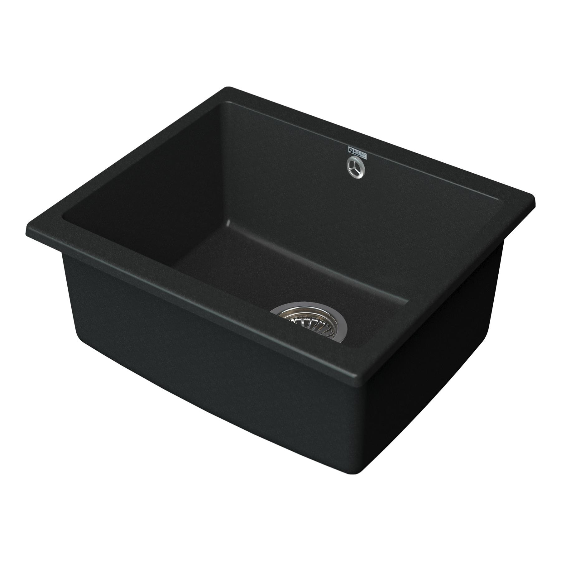 Кухонная мойка 55х46см черная Point Сидли PN3007B