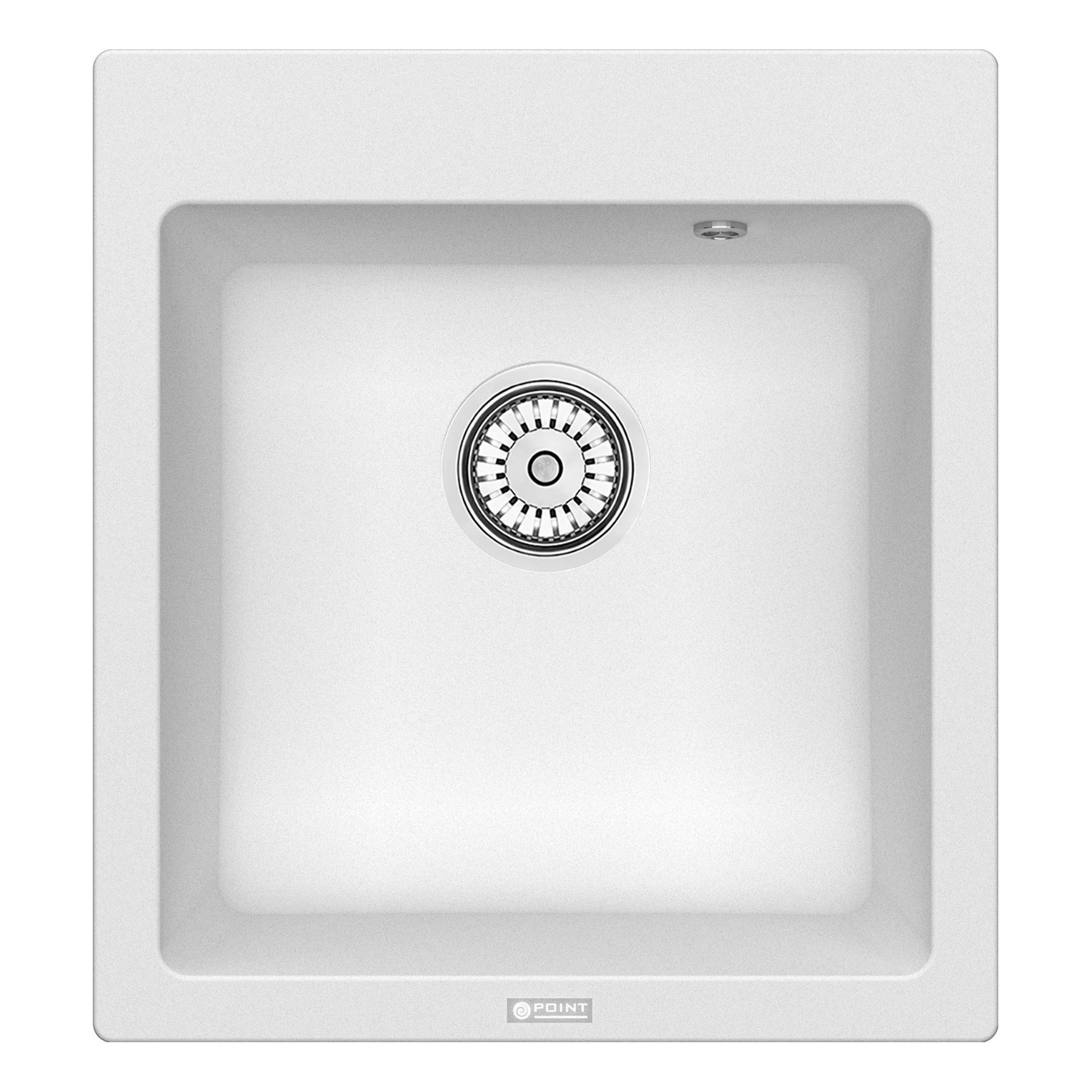 Кухонная мойка 51х46см белая Point Моко PN3006W