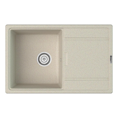 Кухонная мойка с крылом 78х50см бежевая Point Лаура PN3005BG