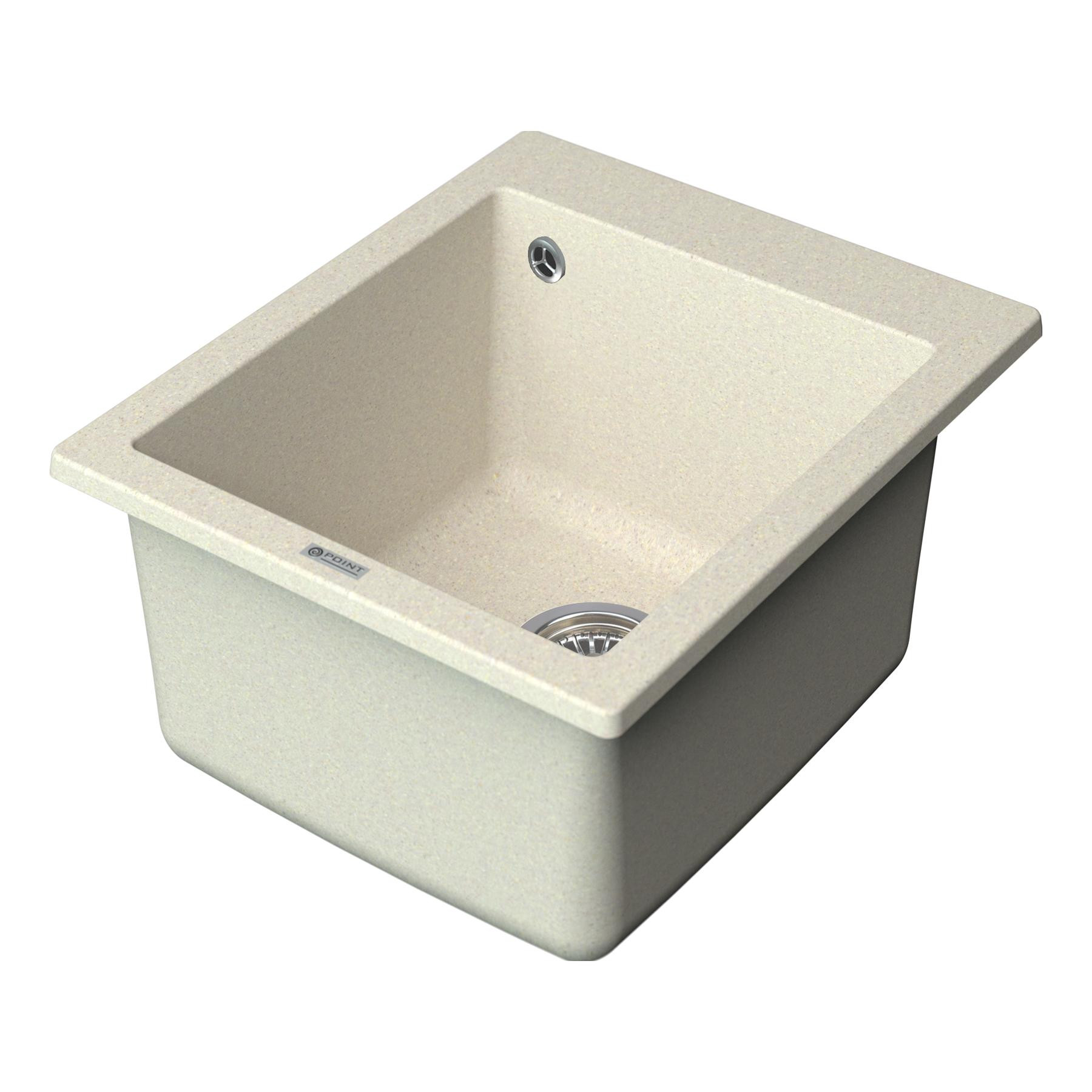 Кухонная мойка 41х49см бежевая Point Динара PN3004BG