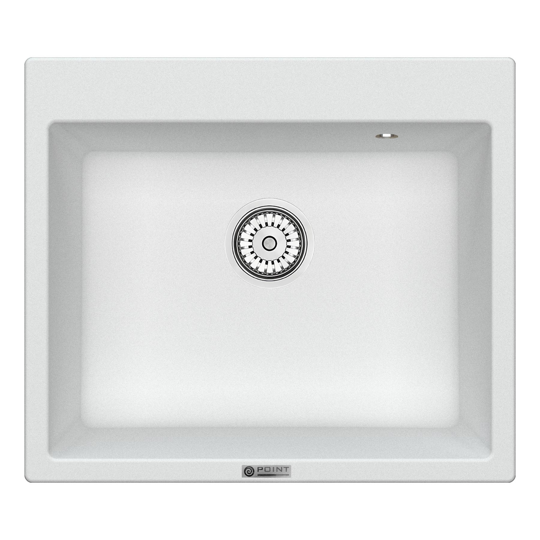 Кухонная мойка 60х52см белая Point Бинга PN3003W