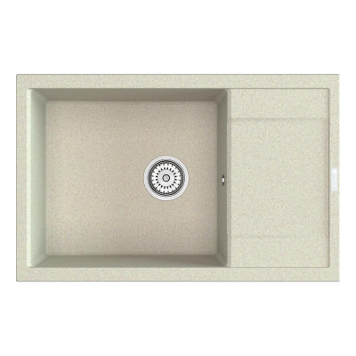 Кухонная мойка с крылом 78х50см бежевая Point Велета PN3002BG