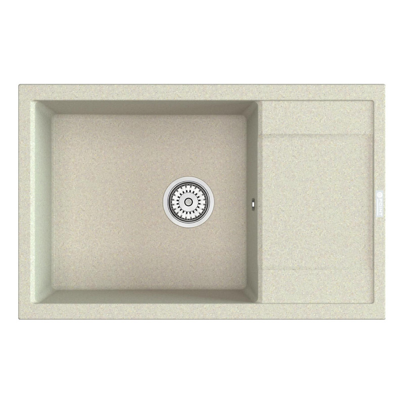 Кухонная мойка с крылом 78х50см бежевая Point Велета PN3002BG