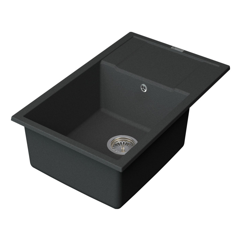 Кухонная мойка с крылом 78х50см графит Point Велета PN3002GR