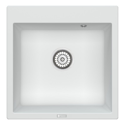 Кухонная мойка 51х52см белая Point Арбель PN3001W