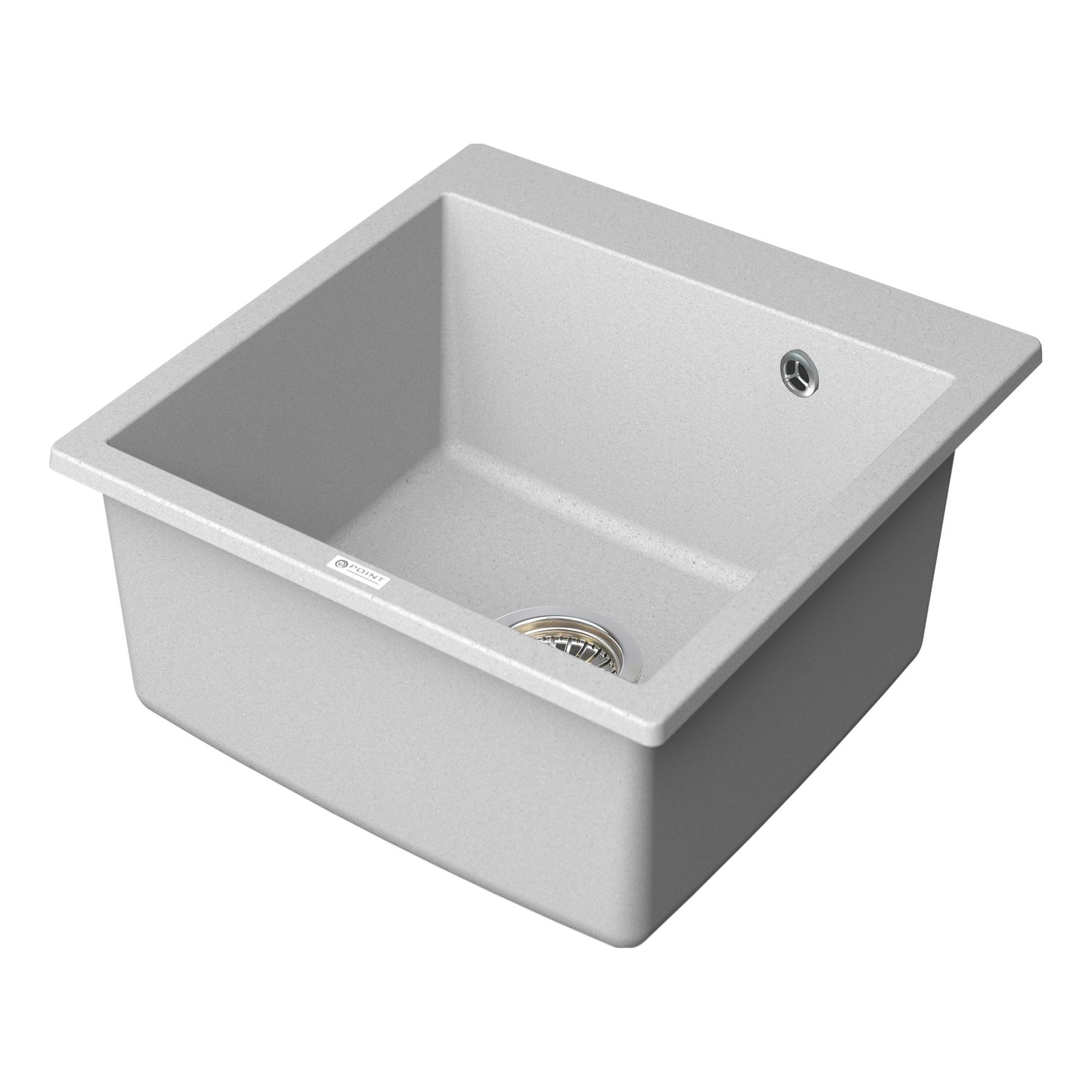 Кухонная мойка 51х52см белая Point Арбель PN3001W