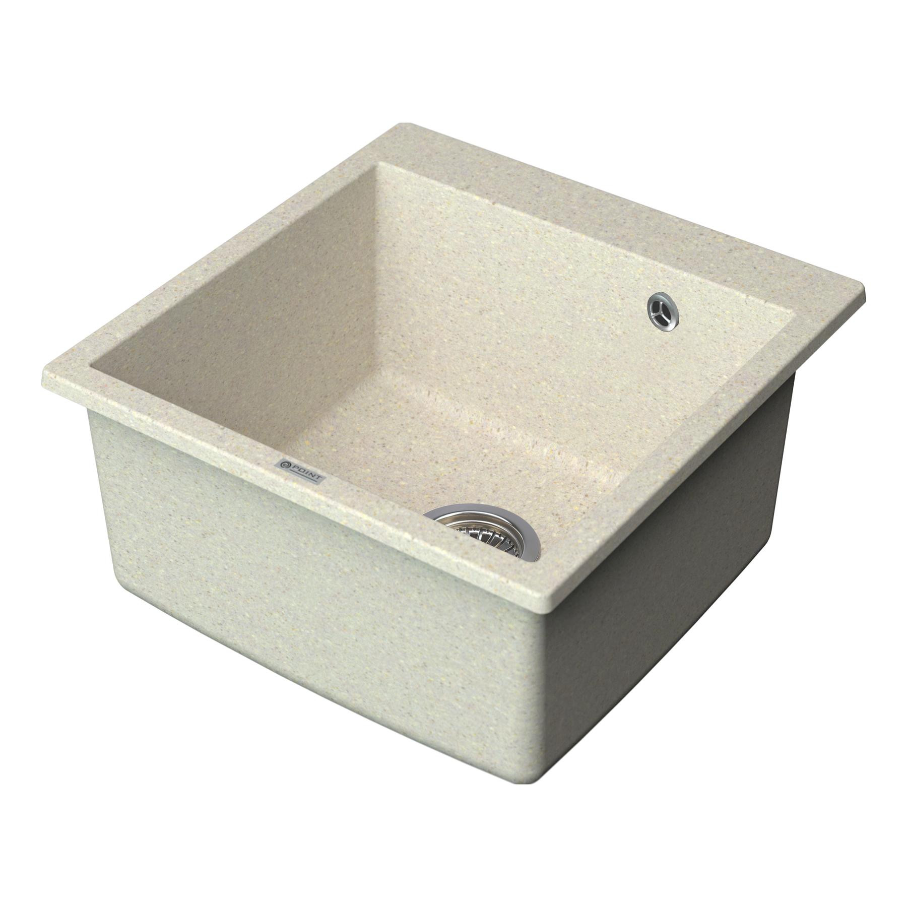 Кухонная мойка 51х52см бежевая Point Арбель PN3001BG
