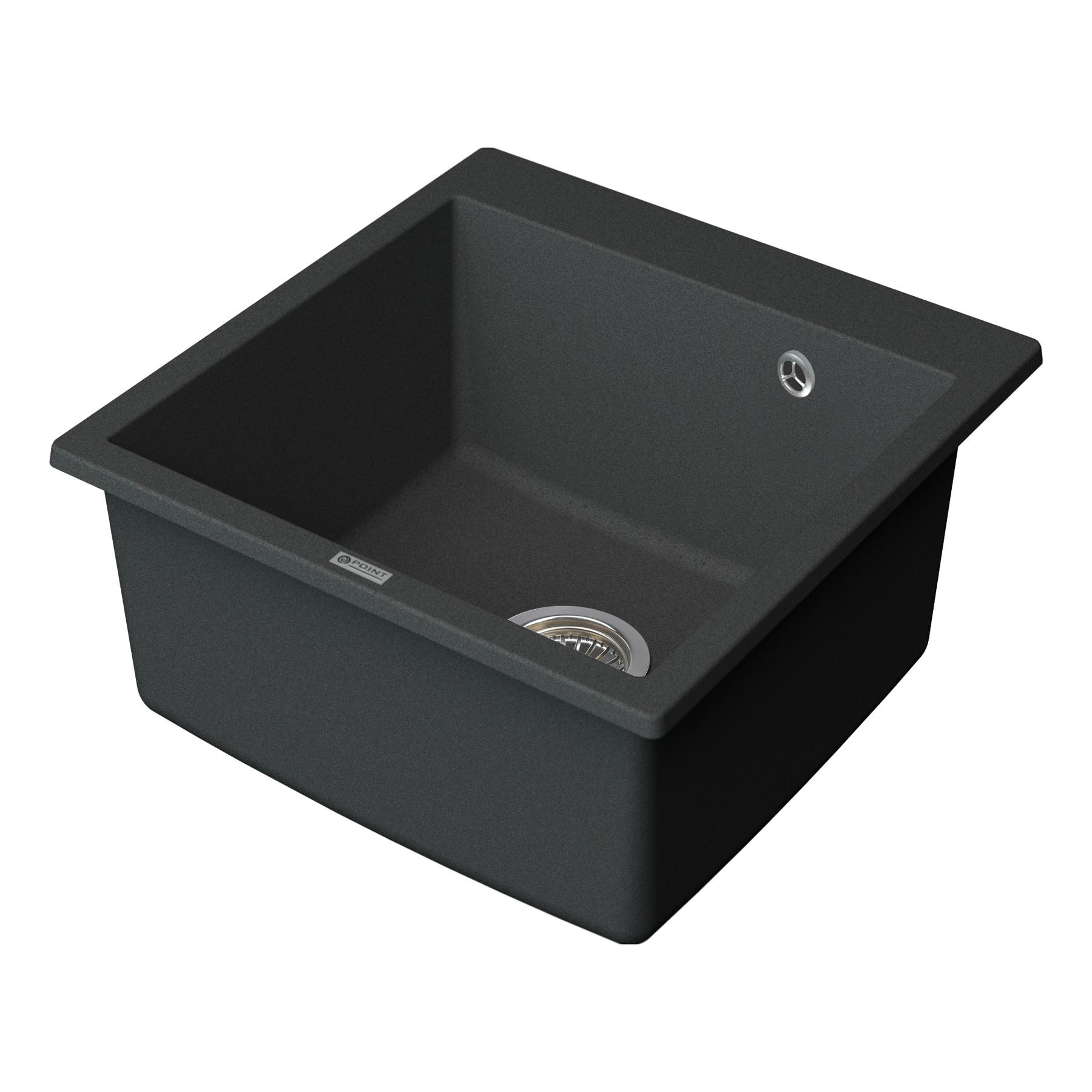 Кухонная мойка 51х52см графит Point Арбель PN3001GR