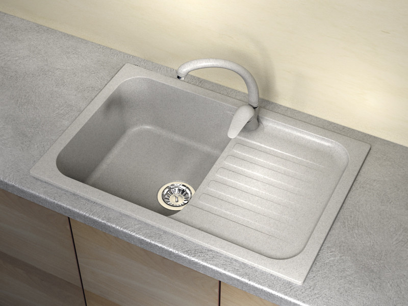Кухонная мойка с крылом 78х51см базальт Dr.Gans АДЕЛЬ 25.090.C0780.409