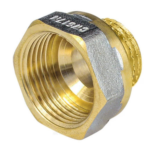 Переход латунь никель реборда Ду 32х25 (1 1/4"х1") ВР/НР Aquasfera 9021-06"