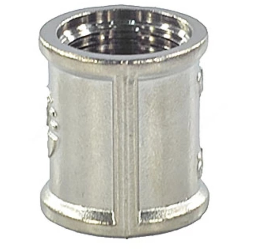 Муфта латунь никель Ду 25 (1") ВР VALFEX VF.170.N.100