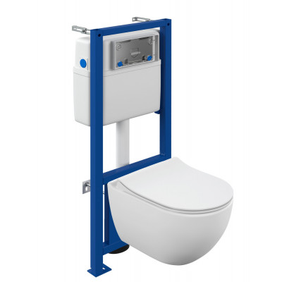 Комплект: Инсталляция, подвесной унитаз Cersanit BRASKO SMART CO DPL EO SLIM LP + LINK PRO A64916