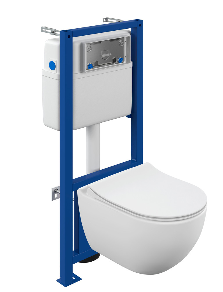 Комплект: Инсталляция, подвесной унитаз Cersanit BRASKO SMART CO DPL EO SLIM LP + LINK PRO A64916