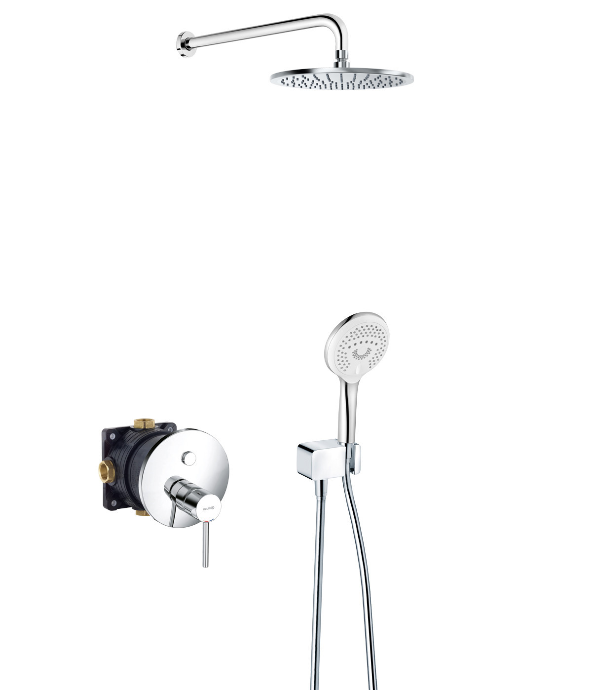 Душевой комплект Kludi Bozz Push&Switch 7 в 1, цвет-хром, 386710576