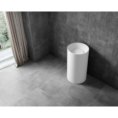 Раковина 500x500x825мм NT Bagno Verona NT405 Н825 из искусственного камня, белая матовая
