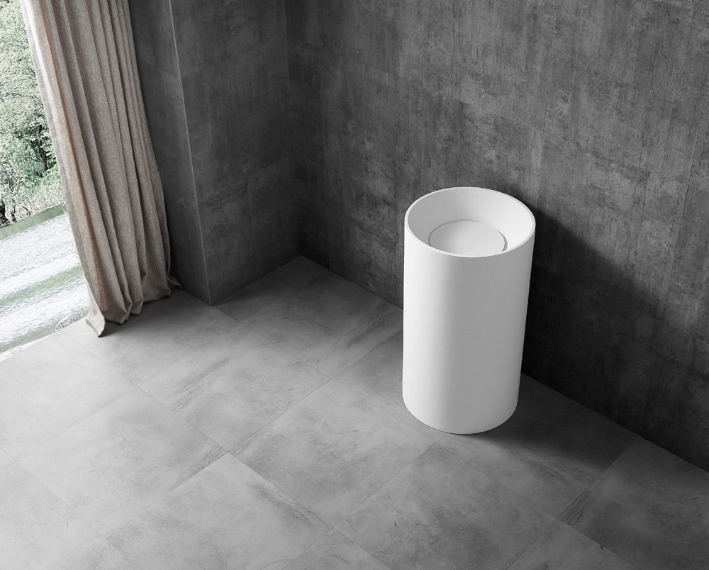 Раковина 500x500x825мм NT Bagno Verona NT405 Н825 из искусственного камня, белая матовая