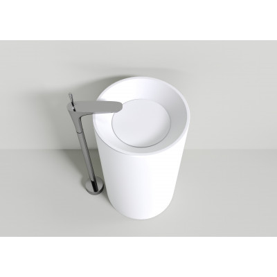 Раковина 500x500x825мм NT Bagno Verona NT405 Н825 из искусственного камня, белая матовая
