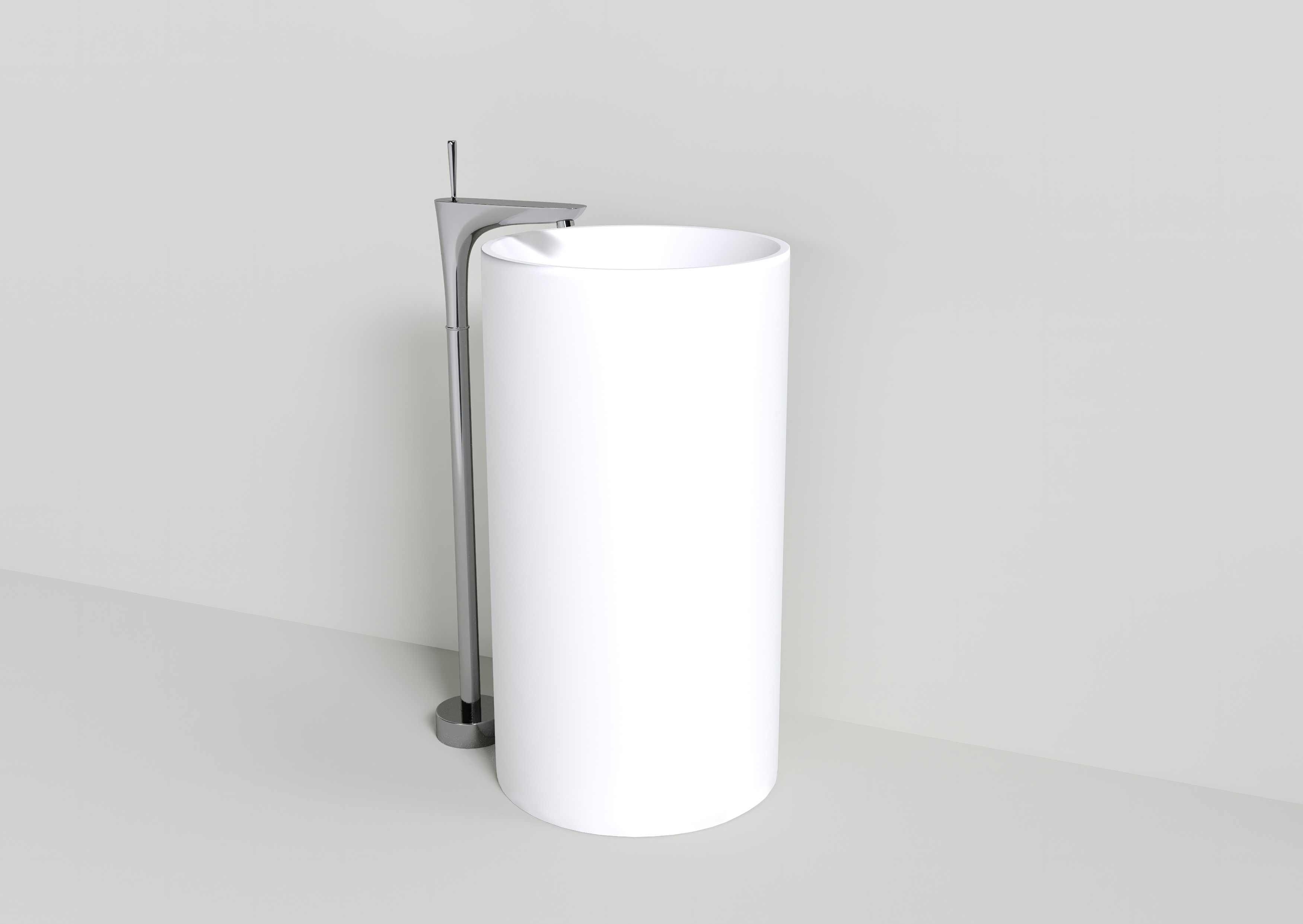 Раковина 500x500x825мм NT Bagno Verona NT405 Н825 из искусственного камня, белая матовая