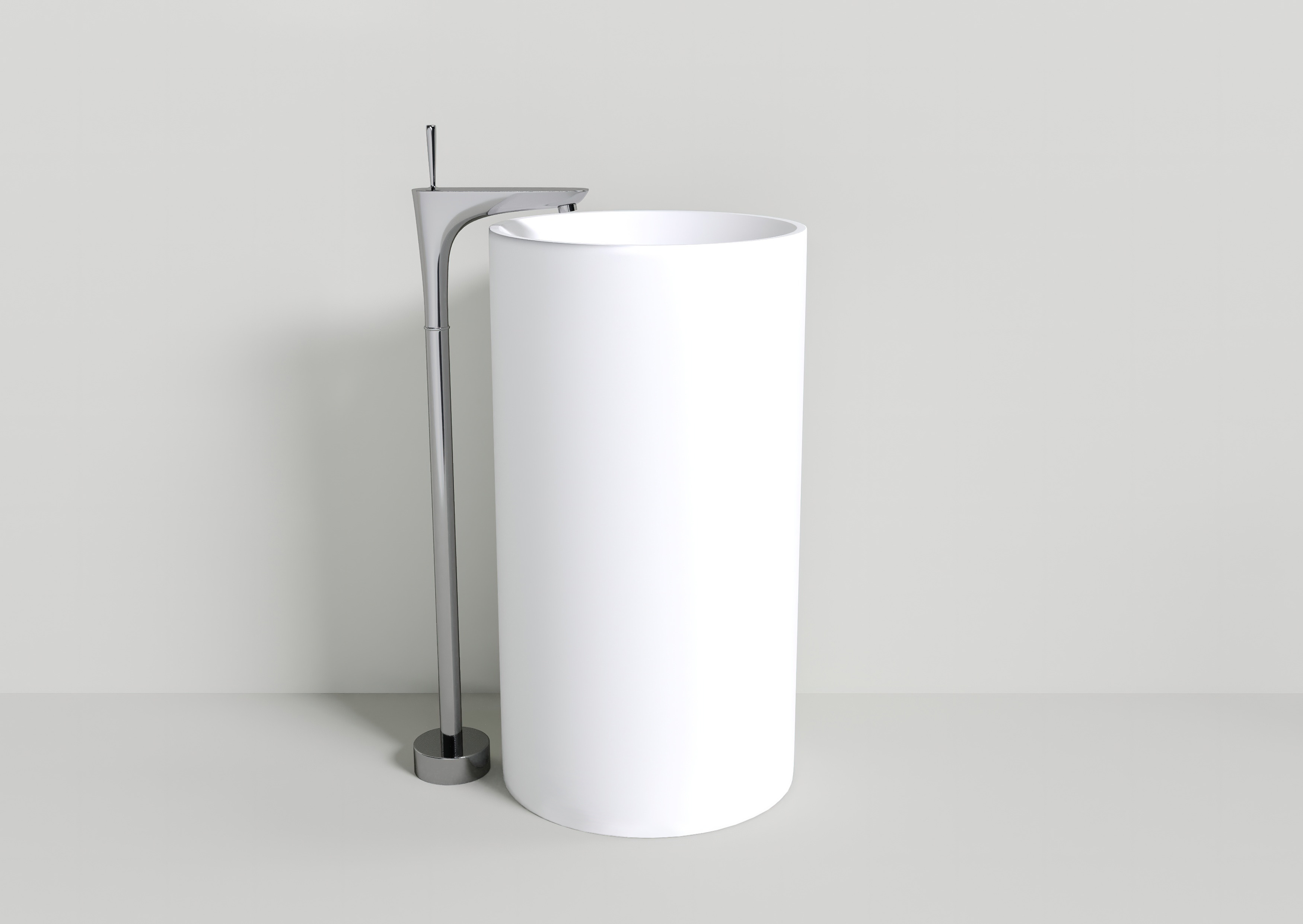 Раковина 500x500x825мм NT Bagno Verona NT405 Н825 из искусственного камня, белая матовая