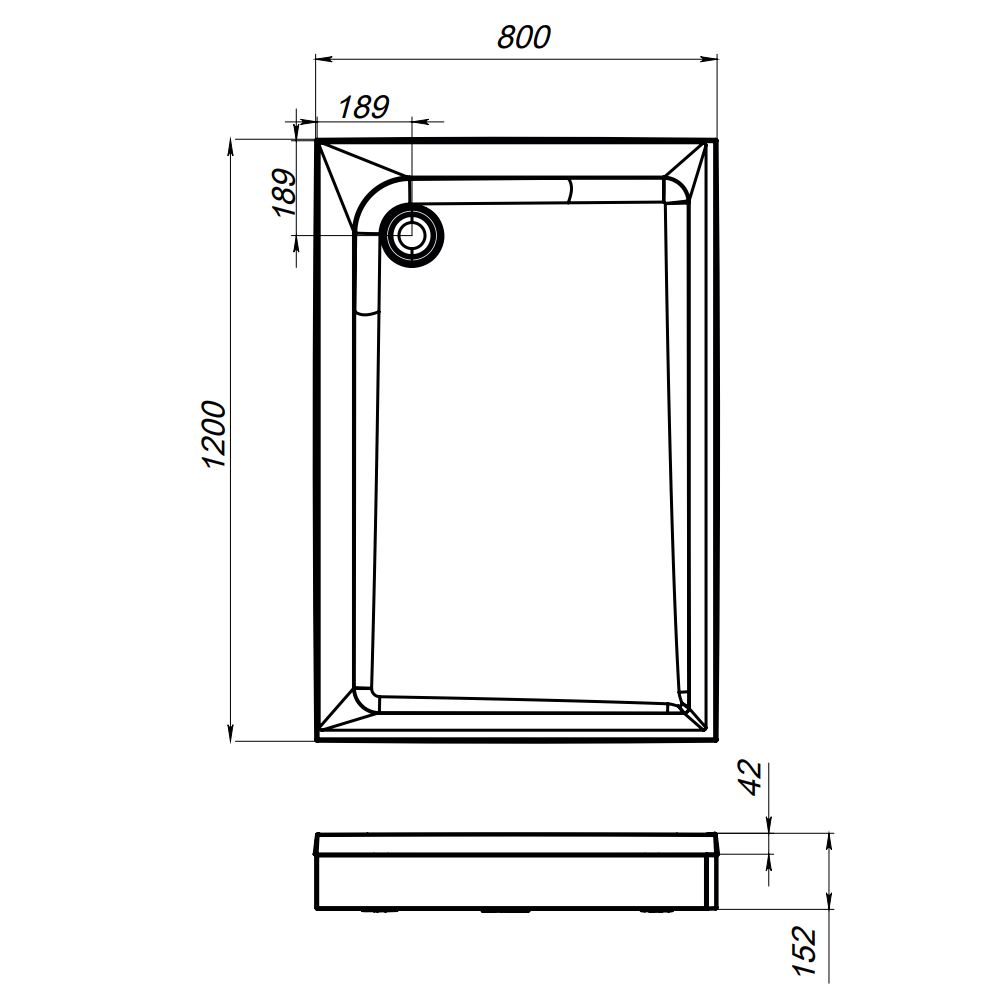 Душевой поддон 120х80см Am.pm Gem W90T-404-12080W белый с сифоном, экраном и каркасом