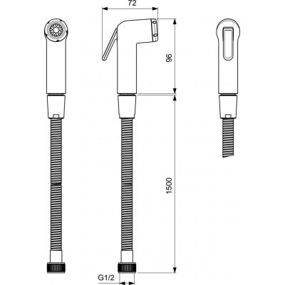 Комплект Гигиенического душа со смесителем Ideal Standard BD130AA IDEALSPRAY, хром