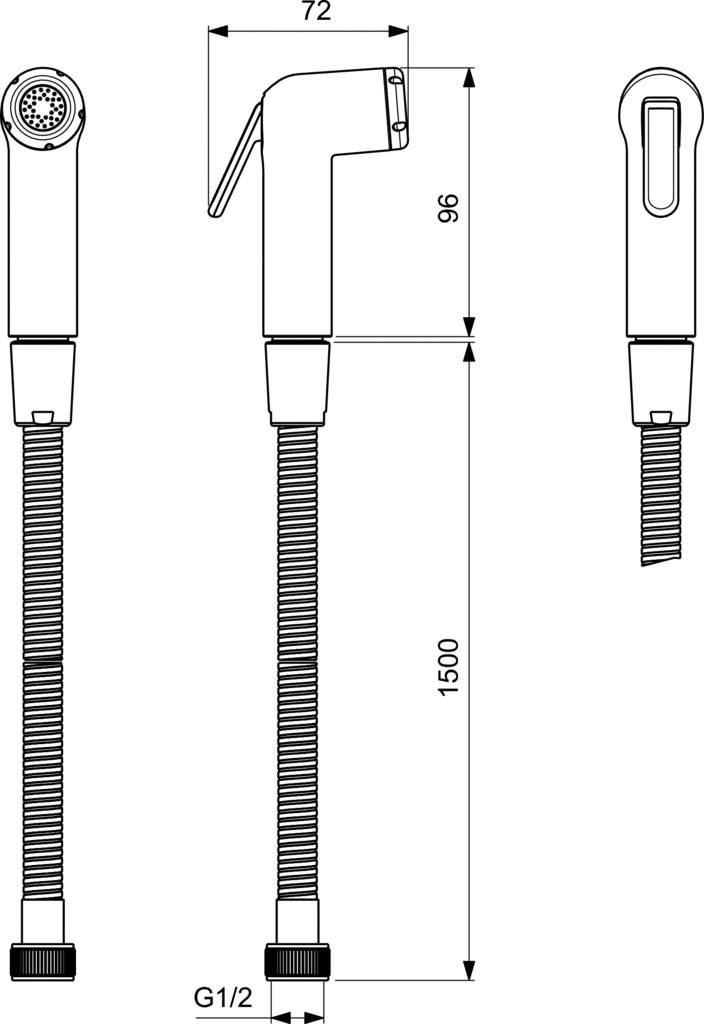 Комплект Гигиенического душа со смесителем Ideal Standard BD130AA IDEALSPRAY, хром