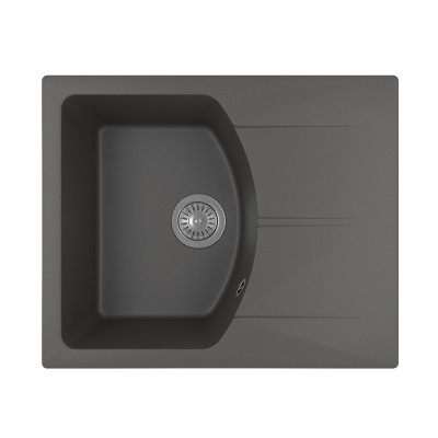 Кухонная мойка с крылом 62х51см базальт Florentina ПАОЛА 20.470.A0620.302