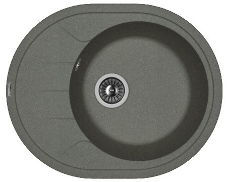 Кухонная мойка с крылом 62x51см черная Florentina РОДОС 20.245.B0620.102