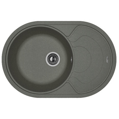 Кухонная мойка с крылом 76x51см черная Florentina РОДОС 20.140.D0760.102