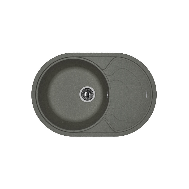 Кухонная мойка с крылом 76x51см черная Florentina РОДОС 20.140.D0760.102