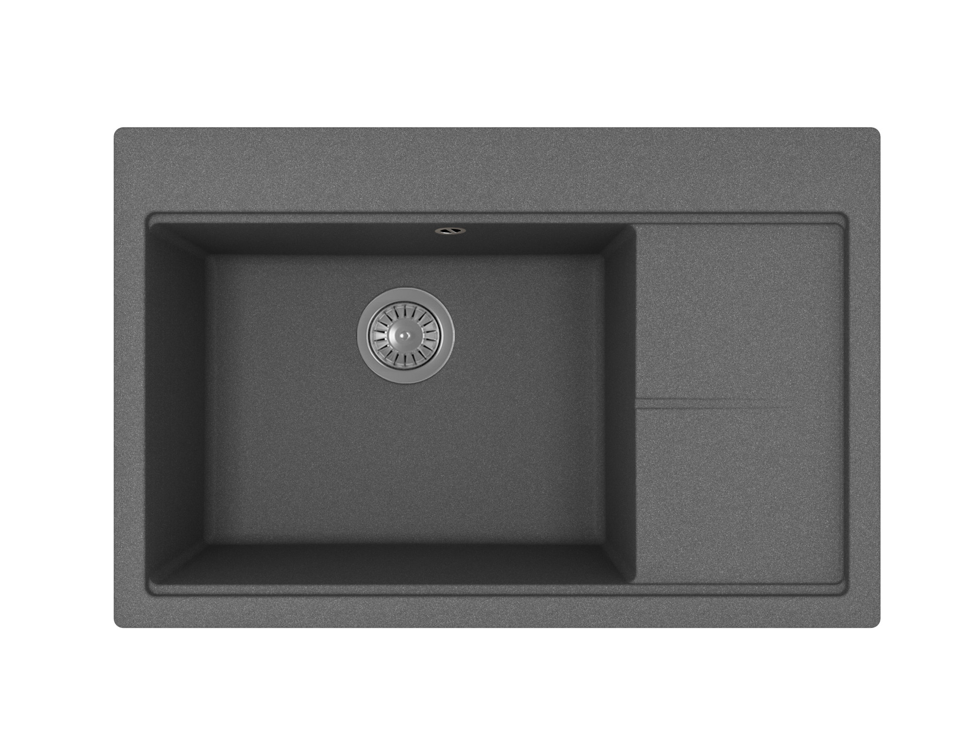 Кухонная мойка с крылом 78х51см черная Florentina РОССАНА 20.500.C0780.102