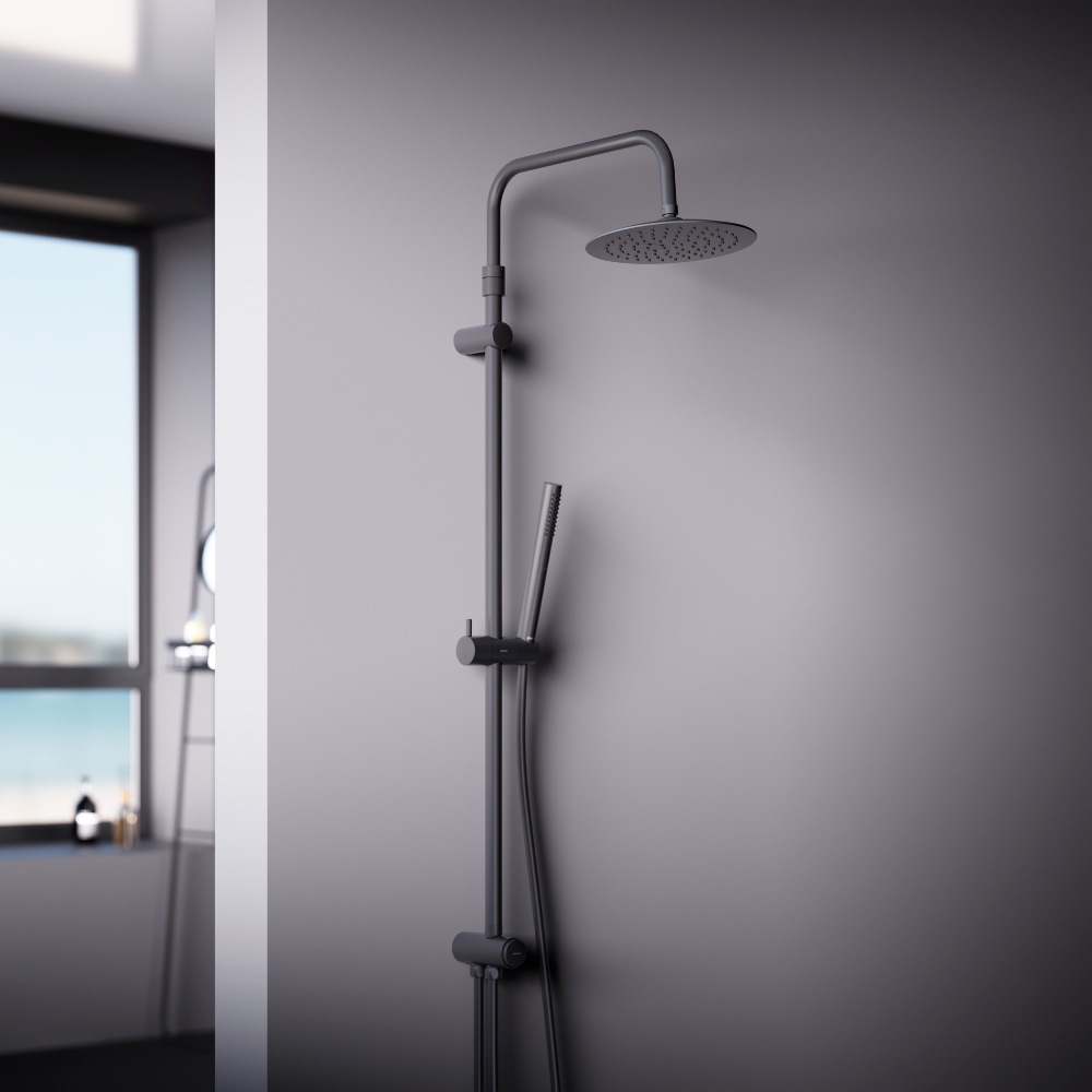 Душевая система черная Damixa Scandinavian Pure 936000300