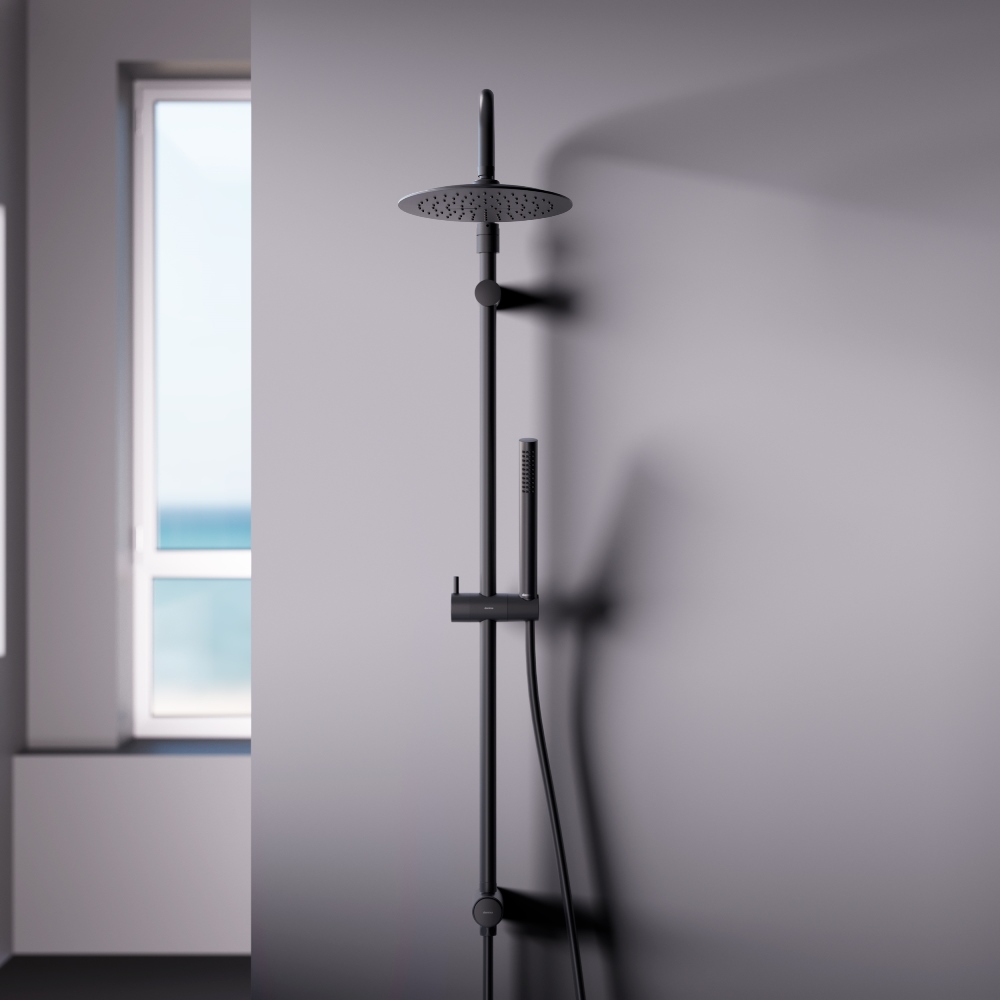 Душевая система черная Damixa Scandinavian Pure 936000300