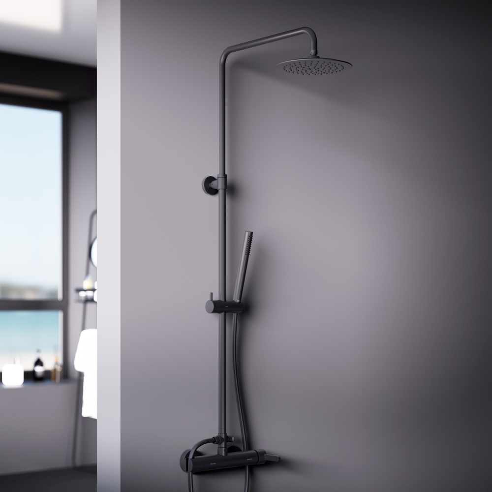 Душевая система черная Damixa Scandinavian Pure 936710300