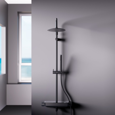 Душевая система с термостатом черная Damixa Scandinavian Pure 936730300