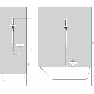 Душевой набор Hansgrohe Raindance Select S 150 3jet со штангой 90 см