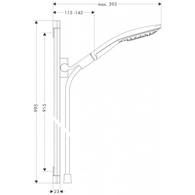 Душевой набор Hansgrohe Raindance Select S 150 3jet со штангой 90 см