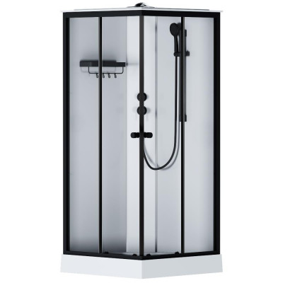 Душевая кабина черная 90x90см без гидромассажа Am.pm X-Joy W94C-403-090BT